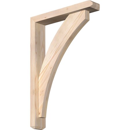 Ekena Millwork Thorton Craftsman Smooth Bracket w/ Offset Brace, Douglas Fir, 3 1/2"W x 18"D x 26"H BKT0402X18X26THR04SDF